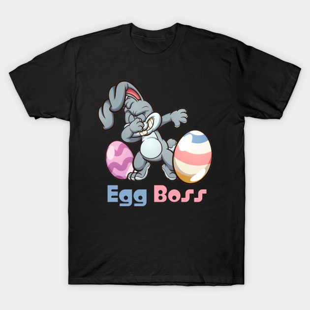 Dabbing Bunny T Shirt Egg Boss Easter For Kids Toddlers Boys T-Shirt by danielsho90